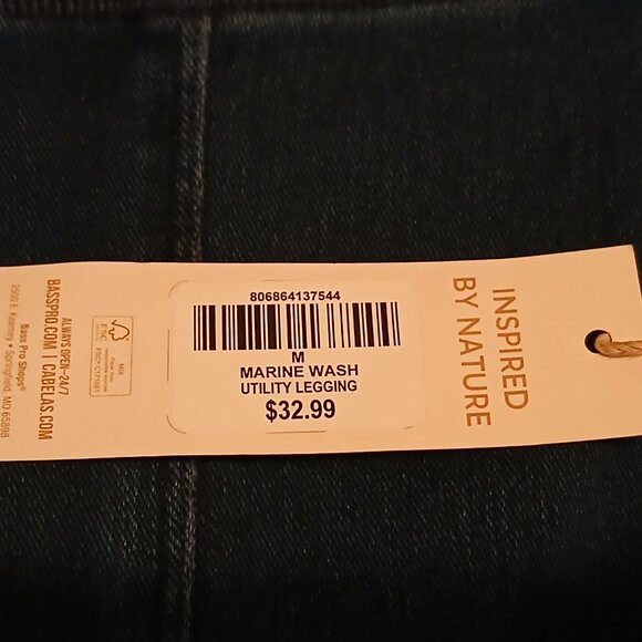 NWT Natural Reflection Women's Medium Utility Leggings in Blue (0381J3) - Picture 10 of 10